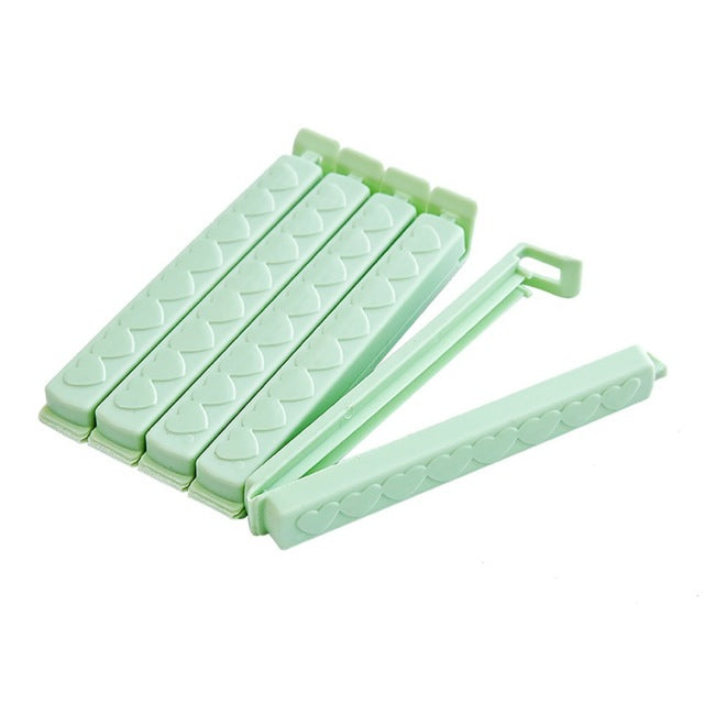 5Pcs/12Pcs/Packs Food Snack Storage Seal Sealing Bag Clips Sealer Clamp Solid Color Food  Kitchen Tool Home Food Close Clip Seal